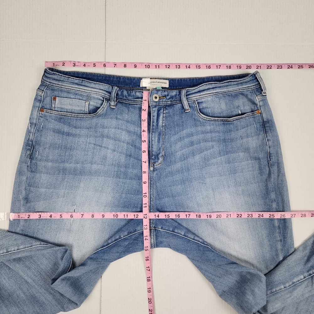 Pilcro Anthropologie Ankle Jeans Light Blue Distressed Denim Size 22W - Picture 7 of 16